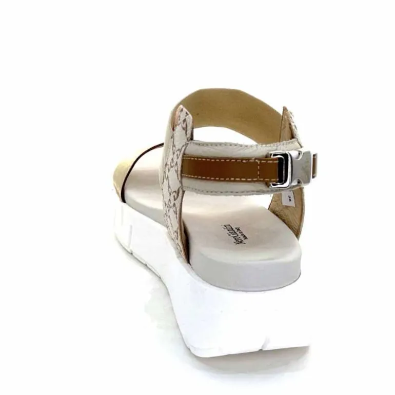 Nero Giardini Sandales Plateforme NeroGiardini 410704 D415 Cuir Rose Crème Marron Blanc Online