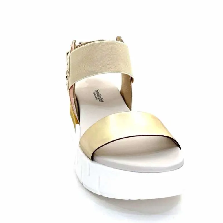 Nero Giardini Sandales Plateforme NeroGiardini 410704 D415 Cuir Rose Crème Marron Blanc Online