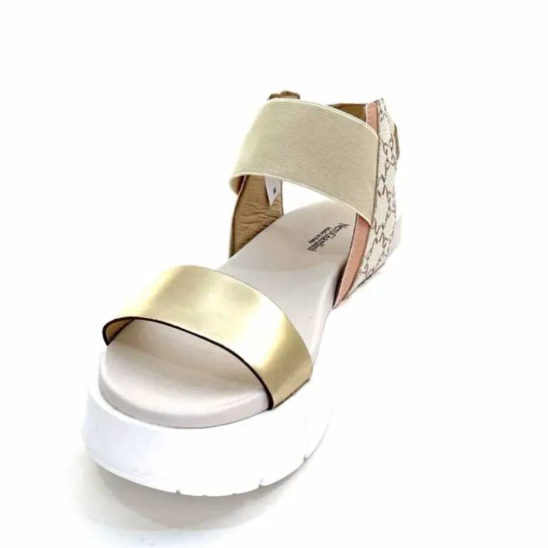 Nero Giardini Sandales Plateforme NeroGiardini 410704 D415 Cuir Rose Crème Marron Blanc Online