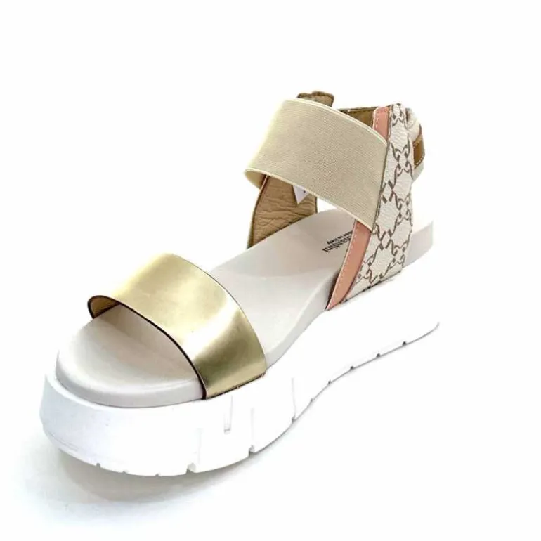 Nero Giardini Sandales Plateforme NeroGiardini 410704 D415 Cuir Rose Crème Marron Blanc Online