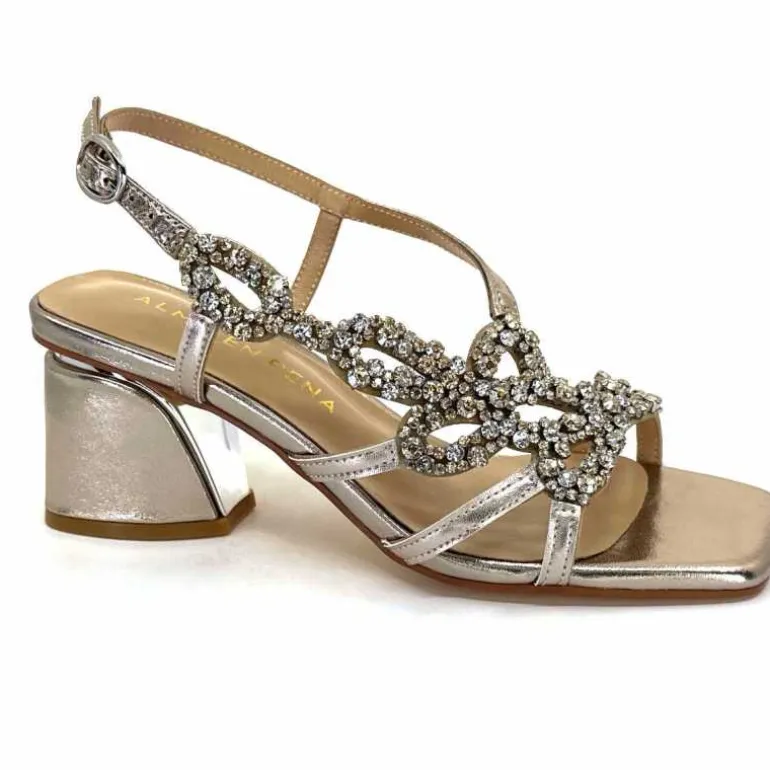 Alma En Pena Sandales Talons 715 Strass Bronze Fashion