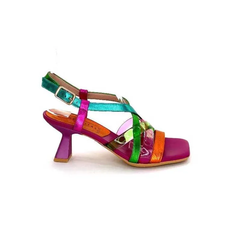 Hispanitas Sandales Talons Chv 243292 Cuir Fushia Multicolore Cheap