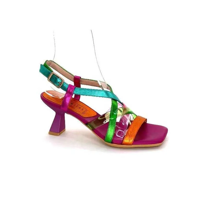 Hispanitas Sandales Talons Chv 243292 Cuir Fushia Multicolore Cheap