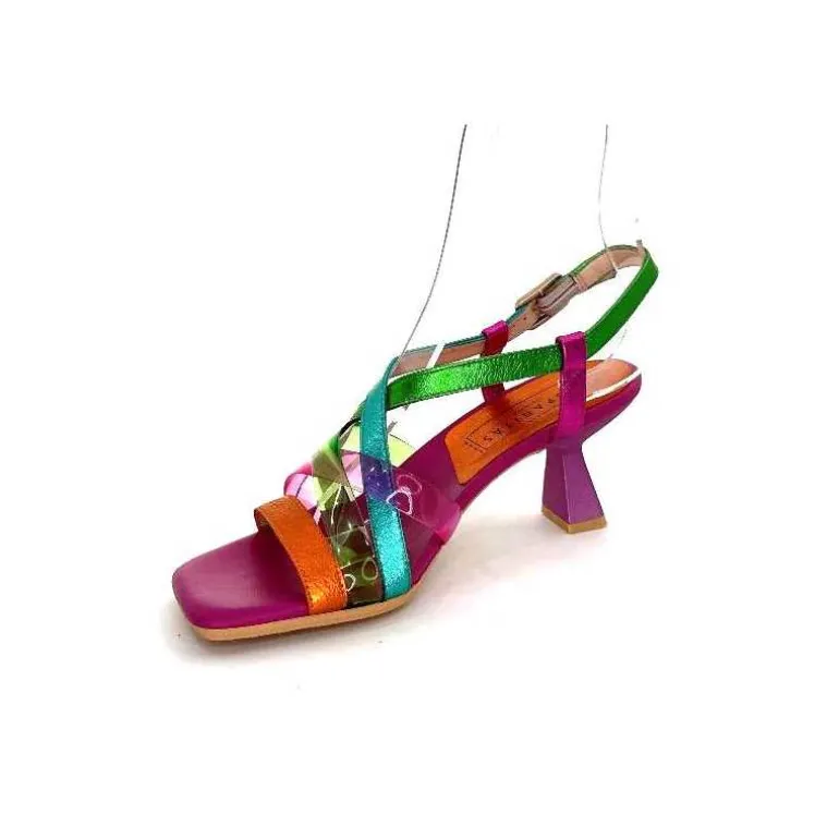 Hispanitas Sandales Talons Chv 243292 Cuir Fushia Multicolore Cheap