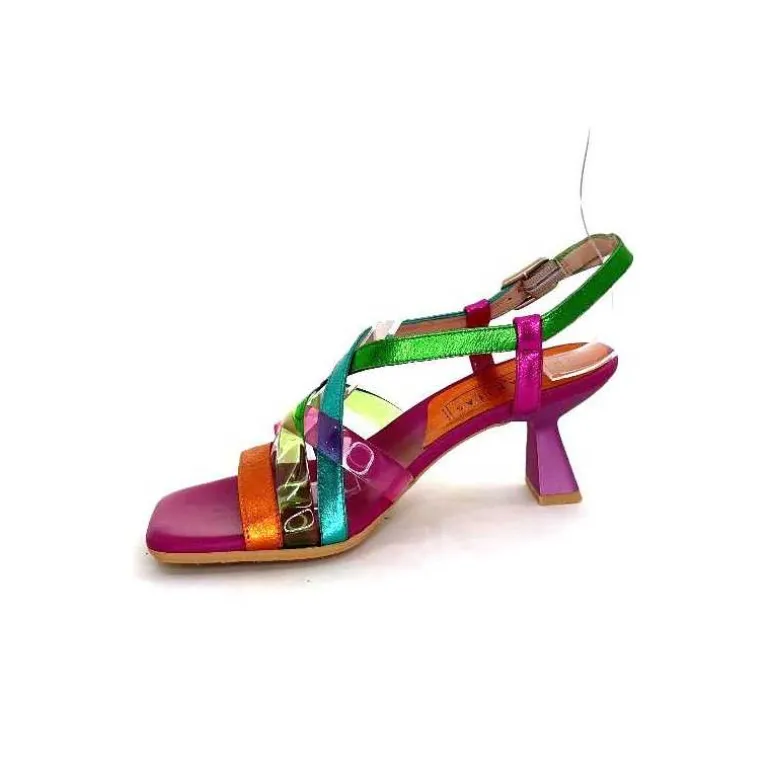 Hispanitas Sandales Talons Chv 243292 Cuir Fushia Multicolore Cheap