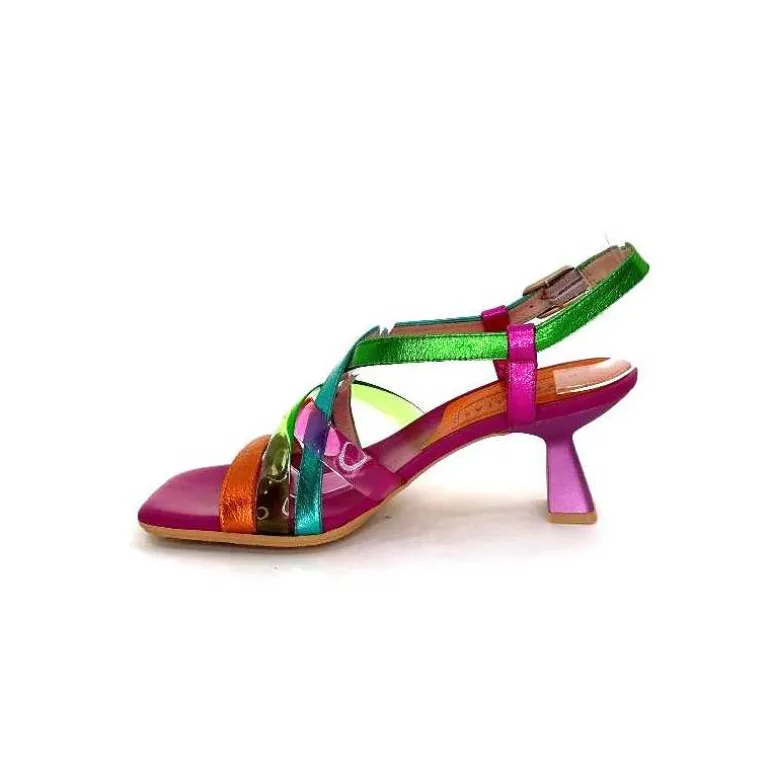 Hispanitas Sandales Talons Chv 243292 Cuir Fushia Multicolore Cheap