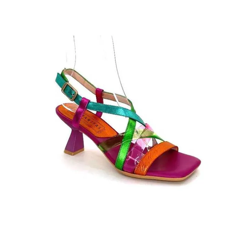 Hispanitas Sandales Talons Chv 243292 Cuir Fushia Multicolore Cheap