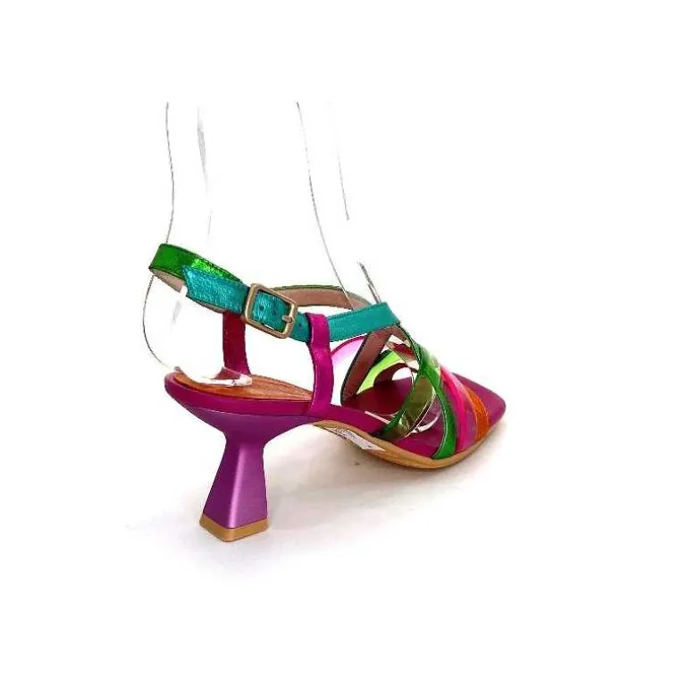 Hispanitas Sandales Talons Chv 243292 Cuir Fushia Multicolore Cheap