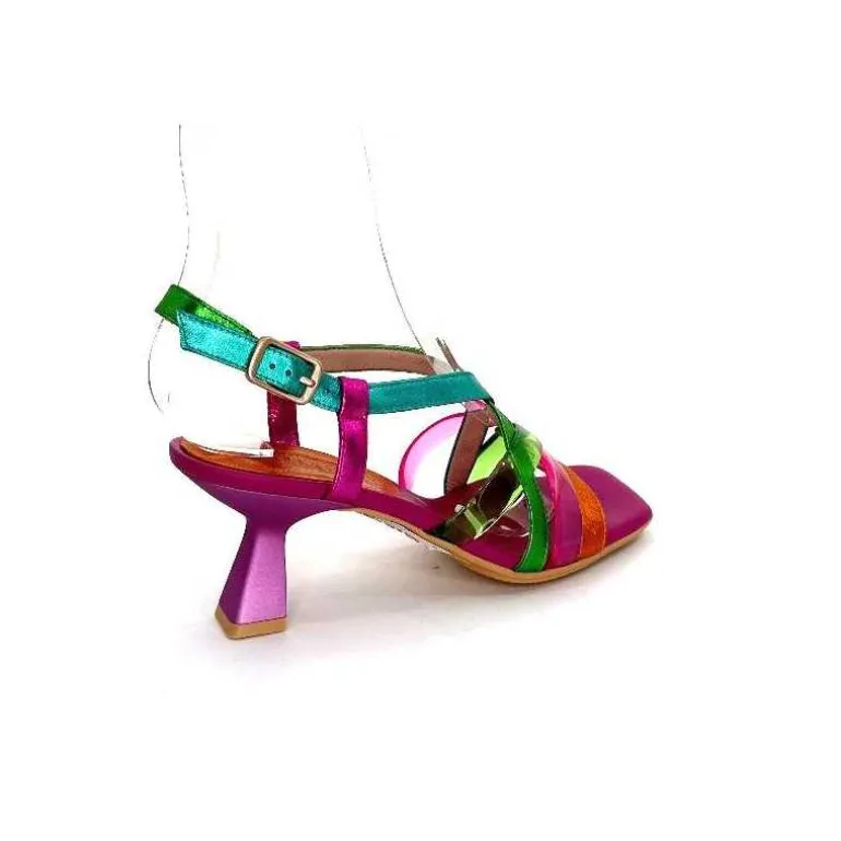Hispanitas Sandales Talons Chv 243292 Cuir Fushia Multicolore Cheap