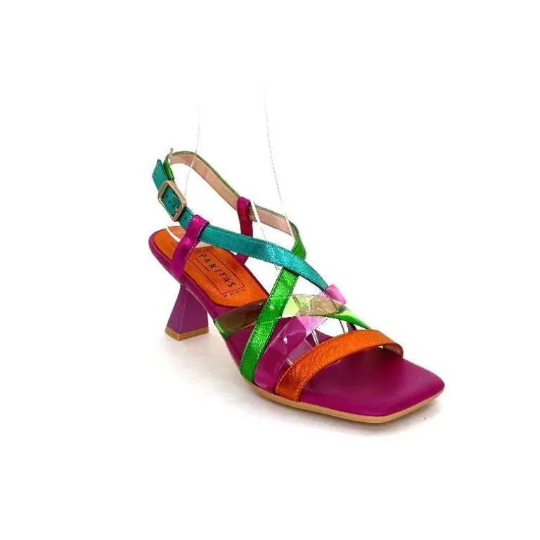 Hispanitas Sandales Talons Chv 243292 Cuir Fushia Multicolore Cheap