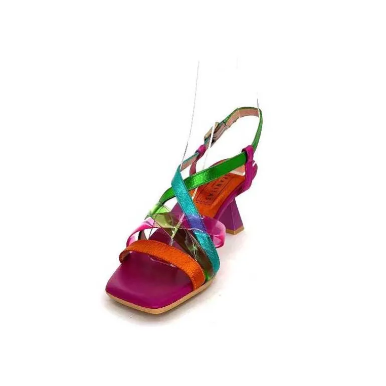 Hispanitas Sandales Talons Chv 243292 Cuir Fushia Multicolore Cheap