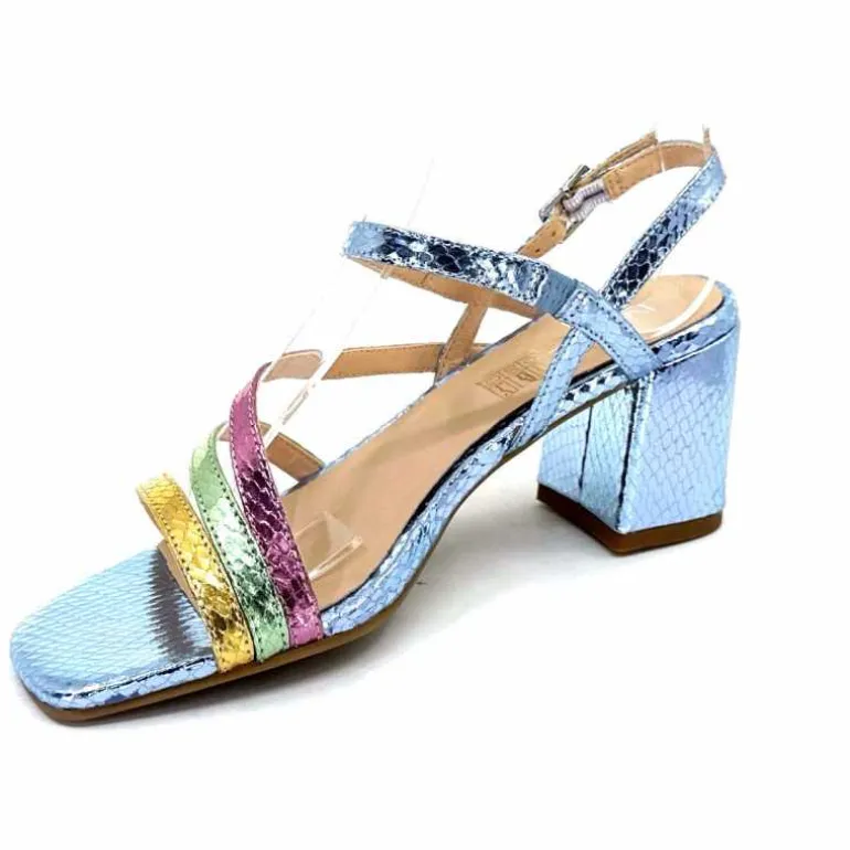 Ivoire0104a Sandales Talons Ivoire A47146 Cuir Métal Ciel Jaune Vert Rose Bleu Best Sale