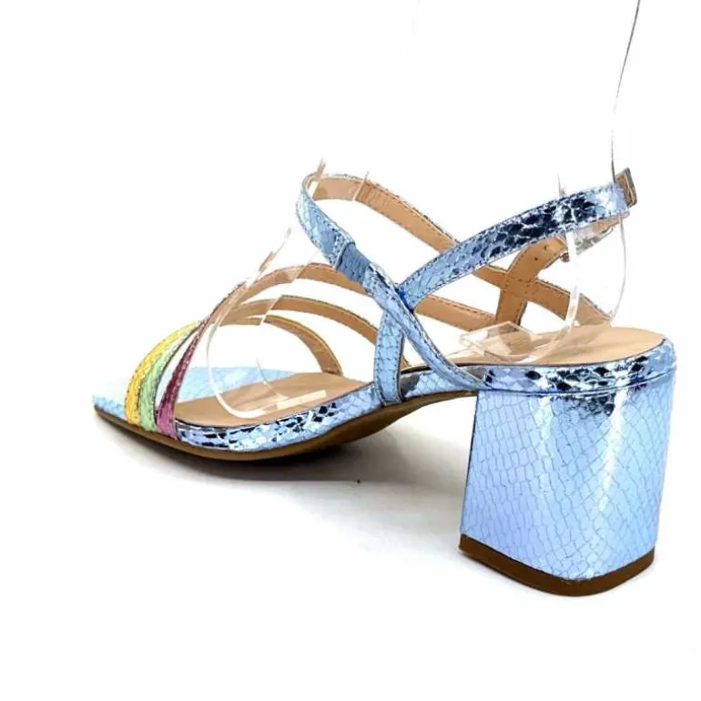 Ivoire0104a Sandales Talons Ivoire A47146 Cuir Métal Ciel Jaune Vert Rose Bleu Best Sale