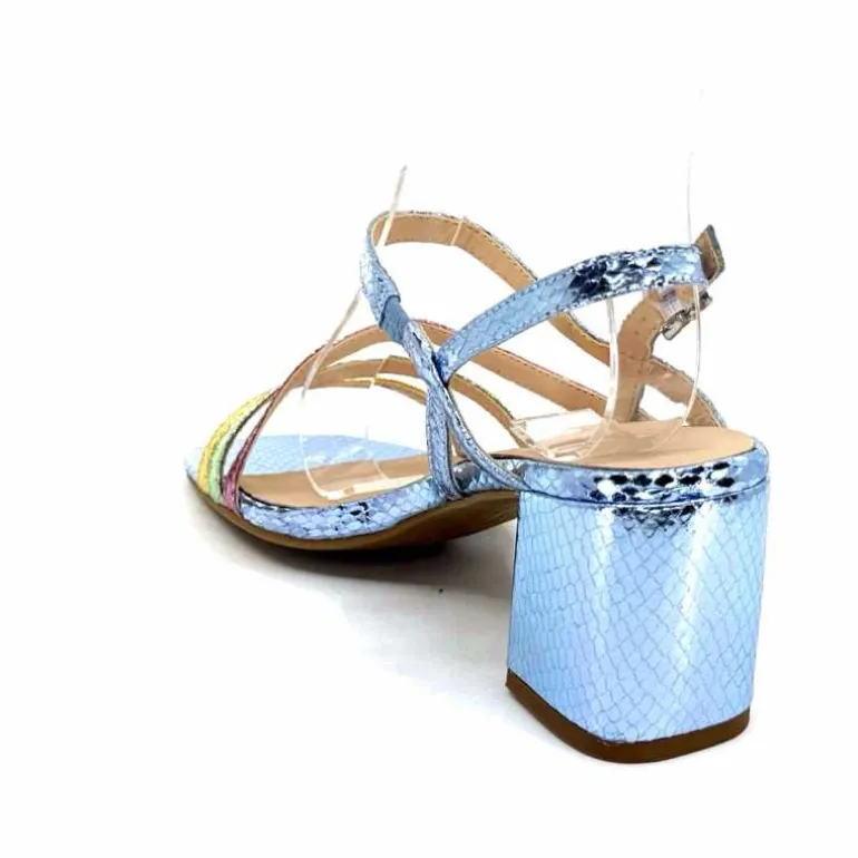 Ivoire0104a Sandales Talons Ivoire A47146 Cuir Métal Ciel Jaune Vert Rose Bleu Best Sale