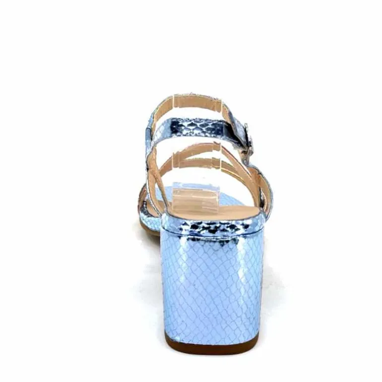 Ivoire0104a Sandales Talons Ivoire A47146 Cuir Métal Ciel Jaune Vert Rose Bleu Best Sale