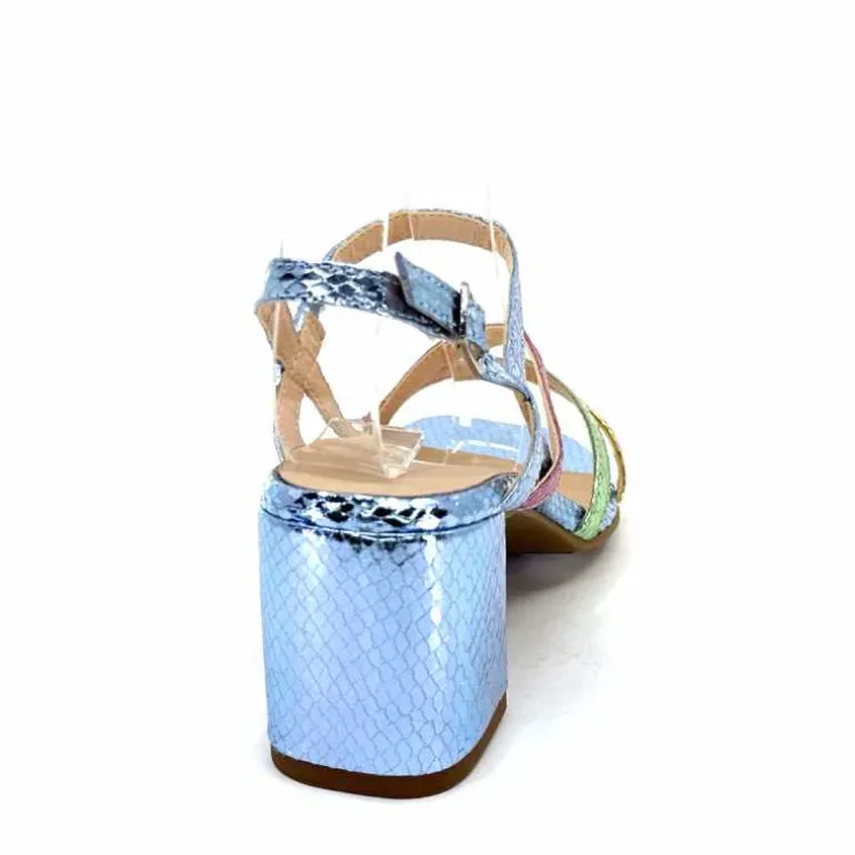 Ivoire0104a Sandales Talons Ivoire A47146 Cuir Métal Ciel Jaune Vert Rose Bleu Best Sale