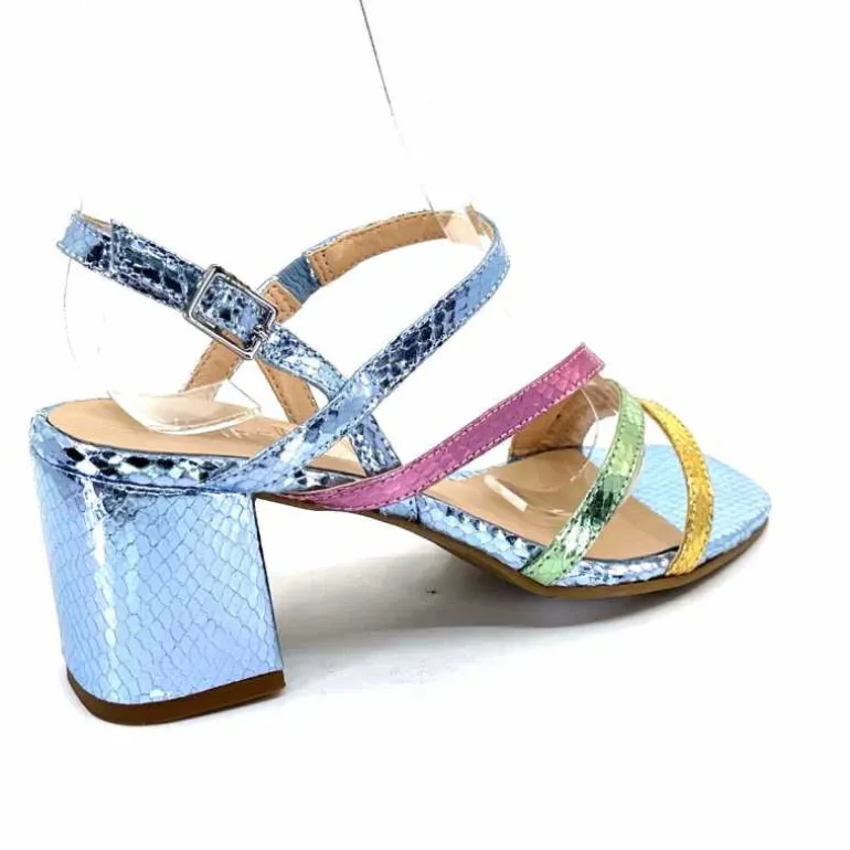 Ivoire0104a Sandales Talons Ivoire A47146 Cuir Métal Ciel Jaune Vert Rose Bleu Best Sale