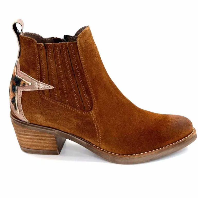 MKD Santiags Gael Daim Camel Marron Store