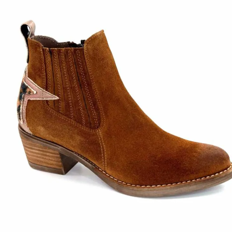 MKD Santiags Gael Daim Camel Marron Store